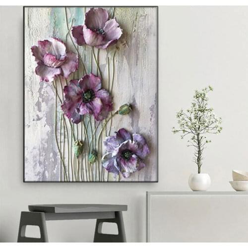 Nordic Flower Wall Art Posters Home Decoration Canvas Painting Poster and Prints Mural Decorative Pictures for Living Room Decor