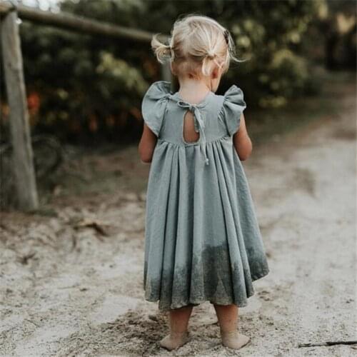 New 2020 Children Summer Twirl Dress Baby Girls White Dresses Trendy dress Kids Short Sleeve Ruffle Long Dresses Beautiful Girls