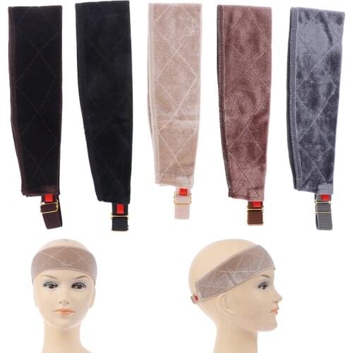 New Wig Hair Band Headband Arrival Brown/Black/Blonde Hand Made Non-Slip Wig Grip Band With Double Sided Velvet Adjustable