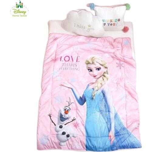 Pink Frozen Elsa princess quilt 100% cotton thin comforter single size for girls bedroom kids duvet 120*150cm 3d printed bedding