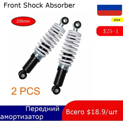 2PCS 235mm Motorcycles Front Shock Absorber Suspension Spring Shocker for Quad Dirt Bike ATV Buggy Go Kart 70cc 110cc
