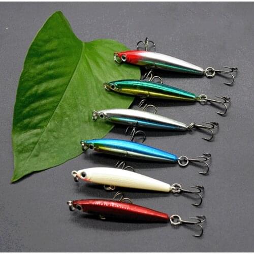 1Pcs Mini 5cm 4g Minnow Pencil Fishing Lure with Hook Hard Bait isca artificial Wobbles Slow Sinking Lifelike Baits High Quality