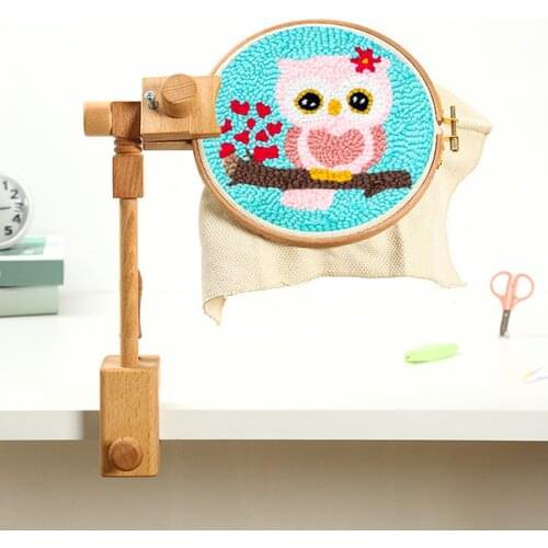Embroidery Lap Stand Adjustable Wooden Cross Stitch Rack Tool for DIY Sewing