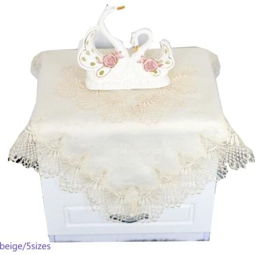 Luxury lace satin Tablecloth lace square tea coffee Table Cloth Cover mantel Nappe dining kitchen Christmas hotel Wedding Decor