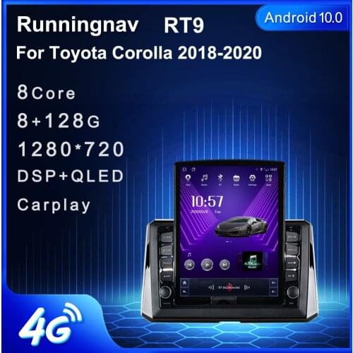 Runningnav For Toyota Corolla 2018 2019 2020 Tesla Type Android Car Radio Multimedia Video Player Navigation GPS