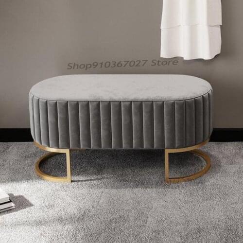 Nordic Door Shoe Changing Stool Net Red Simple Sofa Footstool Bedroom Bed End Stool Enter The Door Low Stool