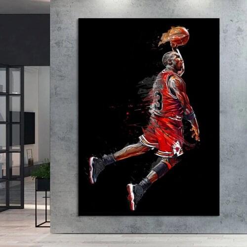 Modern Abstract Basketball Sport Nordic Canvas Painting Prints and Posters Wall Art Picture Cafe Room Decoration