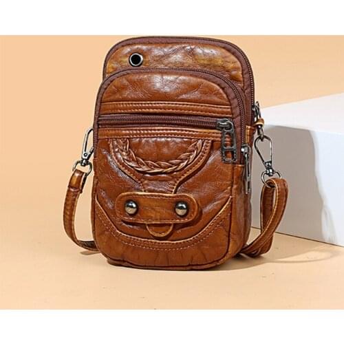 New Women Crossbody Bag High Quality PU Leather Mini Shoulder Bags For Female Vintage Messenger Bags Bolsa Handbag Purse