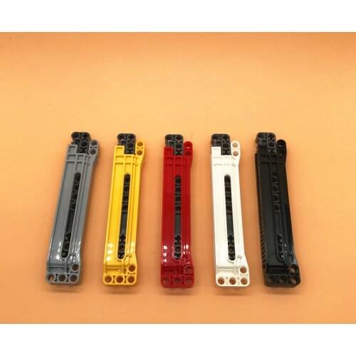 Technology building block moc-18942 + 18940 engineering vehicle rack and pinion slide combination 1x14x2 diy assembled toy