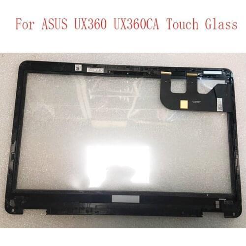 Free shipping For ASUS UX360 UX360CA Touch Screen Digitizer Glass replacment parts With Front Bezel