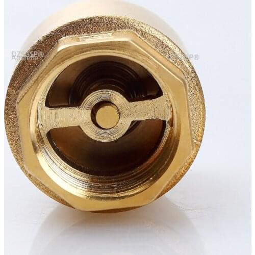 1pc DN15/DN20/DN25 NPT Brass Female Thread In-Line Spring Check Valve 25mm Diameter 200WOG For Water Control