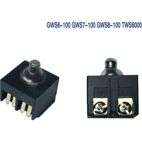 1PCS Angle Grinder AC 250V 6A 125V/10A DPST Pushbutton Switch for Bosch GWS6-100 GWS7-100 GWS8-100 TWS6000