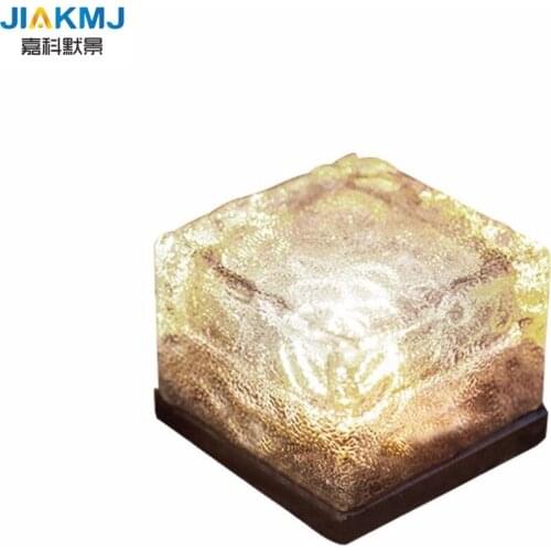 4pcs Outdoor LED Solar Buried Lamps Glass Ground Lamp Garden Lawn Light Tempered Solar Powered Led Underground Lights Garden