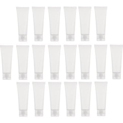 40Pcs 50ml Empty Tubes Squeeze Makeup Body Lotion Cap Bottle Containers
