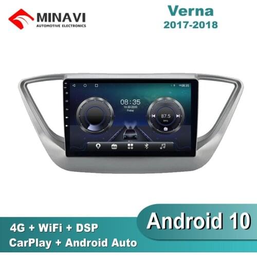 9'' IPS Android 9 For HYUNDAI Accent Verna 2016-2018 Silvery Car Radio Multimedia GPS Navigation Navi Player Auto Stereo WIFI