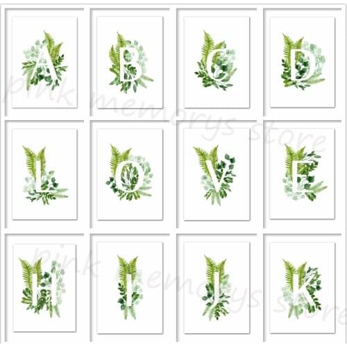 Diamond Painting Green Plant Letter Quotation Mark Wall Art Diamond Embroidery Cross Stitch Kit Living Room Decor Mosaic Picture