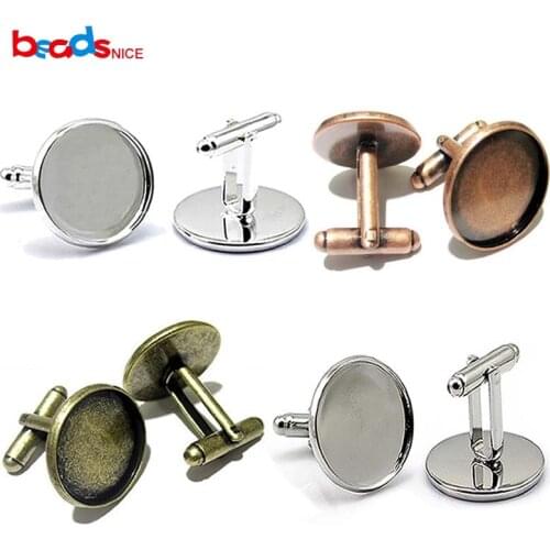 Beadsnice ID8896 cufflink accessories cufflinks for mens French Cufflinks Backs with uique 16mm cufflink blanks
