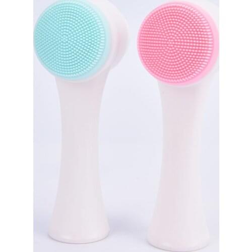 1 Piece Silicone Facial Deep Cleansing Brush Face Cleaning Massage Double Side Face Skin Cleaning Tool