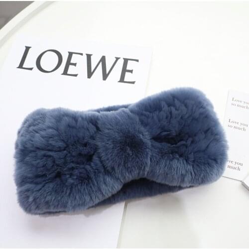 Children women scarf Really rabbit fur collar female winter stretch mesh bib headband wild leather grass plush headgear