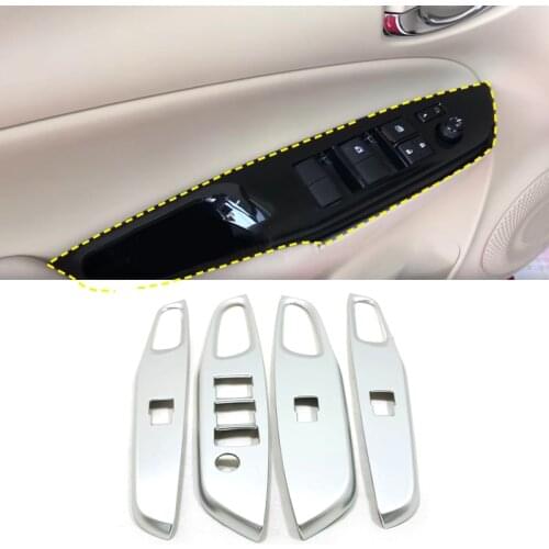 For Toyota Vios Yaris Sedan 2019 2020 Left Hand Drive Interior Accessories ABS Plastic Door Window Switch Lift Button Cover Trim