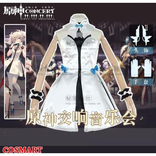 Game Genshin Impact Barbara Shining Concerto Dress Cosplay Costume Halloween Role Play Party Outfit For Women Girls