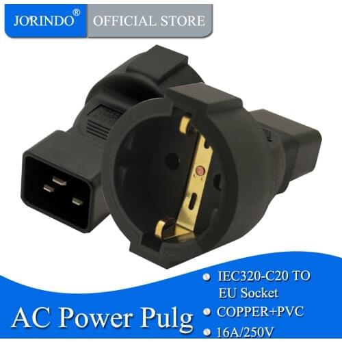 JORINDO IEC320 C20 TO EU, PDU UPS IEC320 Alemanha mulher soquete para C20, IEC 320 C20 C20 para 3Pin UE Europeu