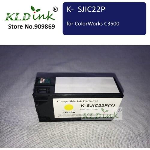 SJIC22P / GJIC22P (Y) YELLOW Ink Cartridge for TM-C3500, TM-C3510, TM-C3520 Printer (C33S020583)
