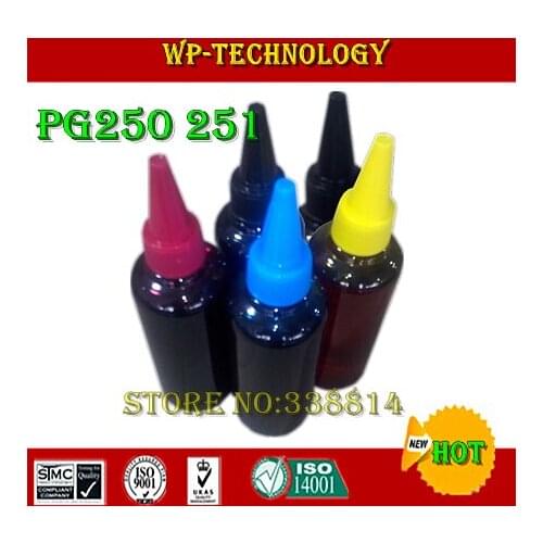 Dye ink,Suit for PGI250 CLI251,Suit for Canon PIXMA IP7220 MG5420 MX922 MG6320 MX722,Specialized High quality Ink, 5 Color