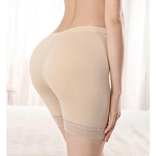 M-3XL Female Women Soft Cotton Lace Seamless Safety Short Pants Summer Under Skirt Shorts Big Size Short Tights Safety Panty