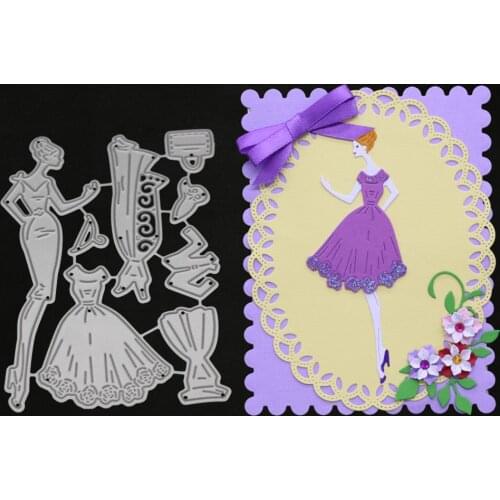 YINISE SCRAPBOOK Metal Cutting Dies For Scrapbooking Stencils NICE GIRL WOMAN Paper Album Cards Making Embossing Die Cuts Cutter