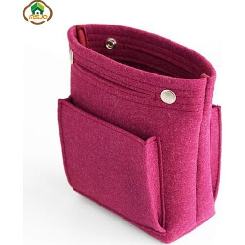 Msjo Travel Makeup Organizer Felt Storage Bags Women Cloth Insert Storage Bag Lipstick Portable Girl Toiletry Cosmetic Bag