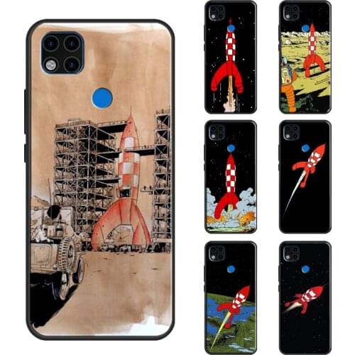 Cartoon Rocket Case For Xiaomi Redmi Note 8 9 Pro 8T 9S Note 10 Pro Funda For Redmi 9 9C 9A K40 9T Cover