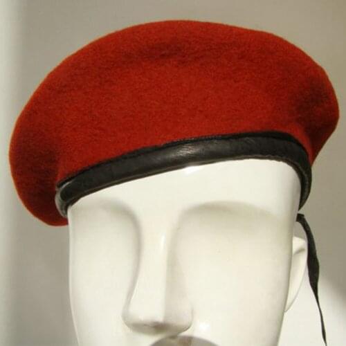 GERMAN PANZER SCOUT WOOL BERET CLASSIC CAP HAT RED