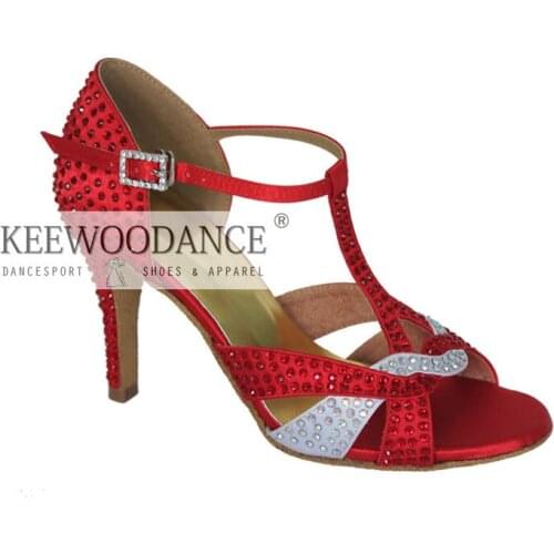 NEW HOT Colorful rhinestones good quality Ladies Latin Ballroom dance shoes wedding shoes party shoes salsa swing shoes