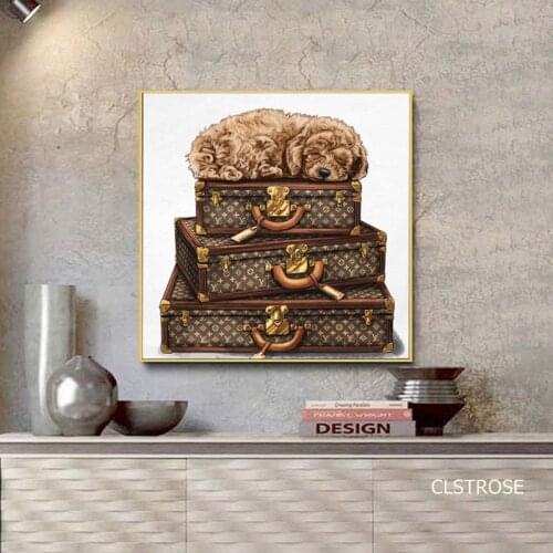 Nordic Modern Style Simple Vintage Luxury Noble Luggage Posters Art Canvas Pictures For Living Room Decor Painting Unframed