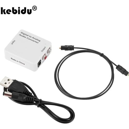 RCA Digital To Analog Audio Converter Adapter Hot Sale Digital Optical Coaxial Toslink Signal To Analog Audio Converter Adapter