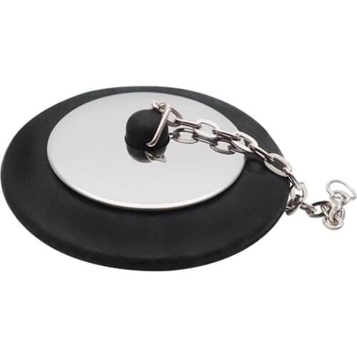 1PC Rubber Choke Bathtub Drain Stopper with Chain Bath Plug Drain Tub Stopper for Home Bathroom Hotel (Style A)