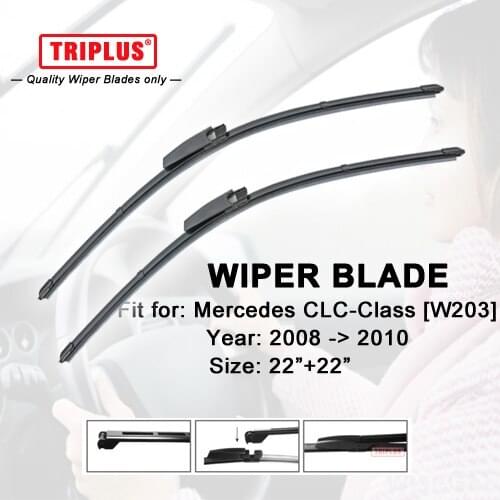 Wiper Blade for Mercedes Benz CLC Class CL203 (2008-2010) 1 set 22"+22",Flat Aero Beam Windscreen Wiper Frameless Soft Blades