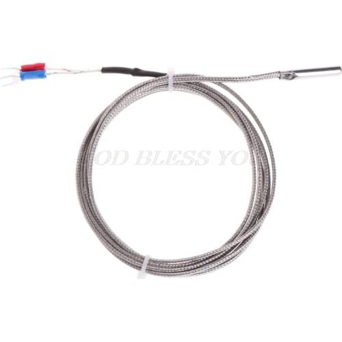 Probe Type Thermocouple K Temperature Sensor 2m Cable Wire 0~500'C for Measuring Boiler Oven Temperature Controller