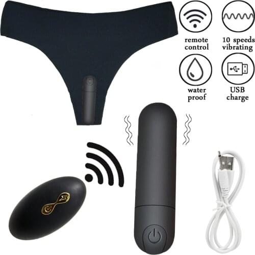 Panties Vibrator Wireless Remote Control Strap On 10 Frequencies Bullet Vibration Underwear Massager Fidget Sex Toys For Women