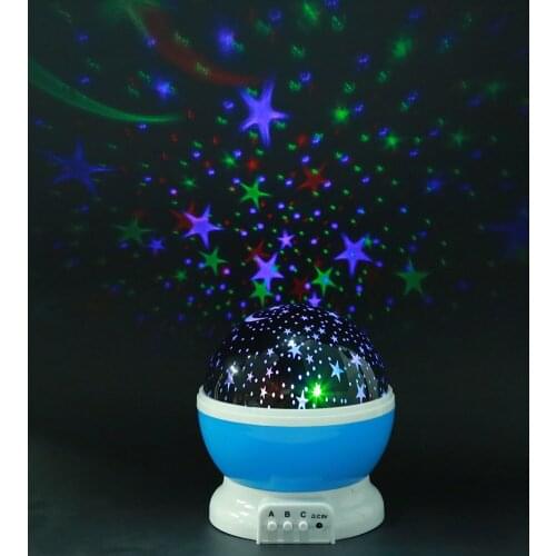 Rotating Star Moon Lamp Starry Night Lights LED Projection Star Light Child Bedroom Lamp Support for Dropshipping Xmas Gift