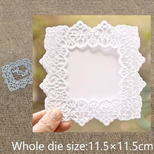 XLDesign Craft Metal Cutting Dies stencil mold lace square frame decoration scrapbook Album Paper Card Craft Embossing die cuts