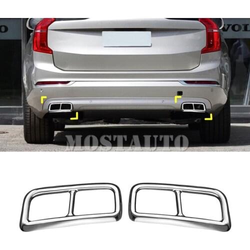 For VOLVO XC90 Rear Exhaust Muffler Tail Pipe Cover Trim 2016-2020 2pcs Car Accessories Interior Car Decor Car Trim