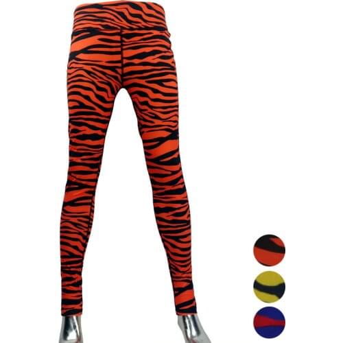 Womens Compression Running Pants Tights Jogging Tiger Stripes Pattern Leggings Fitness Workout Yoga Sportswear Women Pants
