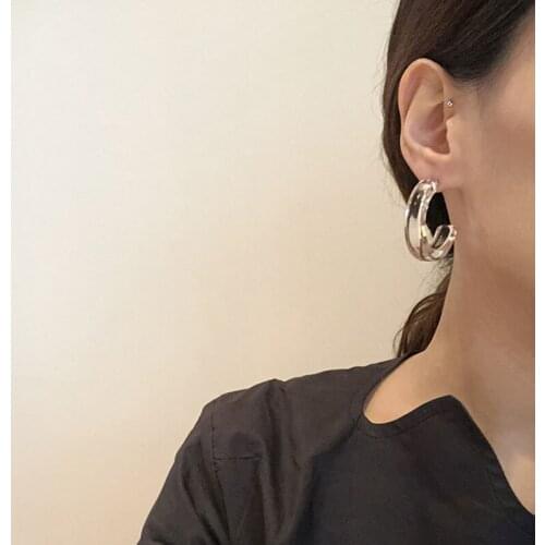 Hot Sale Transparent Acetate Acrylic Stud Earrings For Women 925 Sterling Silver Korean Fashion Earring Party Gifts