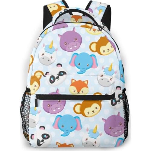 Backpack Women Shoulder Bag For Teenage Girls Animal Faces Collection Bagpack Female Ladies School Backpack