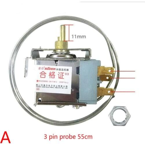 1pc 2 /3pin refrigerator thermostat for freezer refrigerator display cabinet cooler refrigeration accessories thermostat control