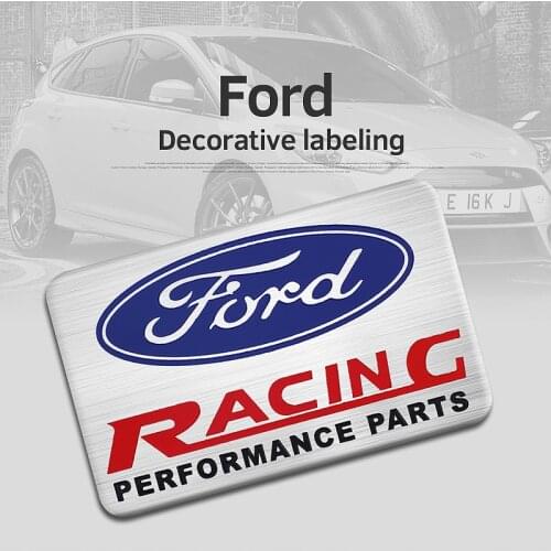 1Pcs 3D Metal Car Sticker Racing Emblem Badge Accessories For Ford Fiesta Ranger Focus Mondeo S-MAX Kuga Everest Mustang Fusion
