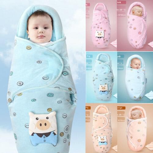1pc Newborn Infant Baby Sleeping Bags Soft Cotton Swaddle Wrap Blanket Protective Sleeping Bag 30*60cm