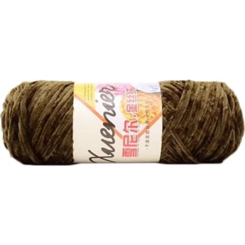 100g Chenille Velvet Yarn Wram Solid Color Hand-Knitted Thick Crochet Thread M68E